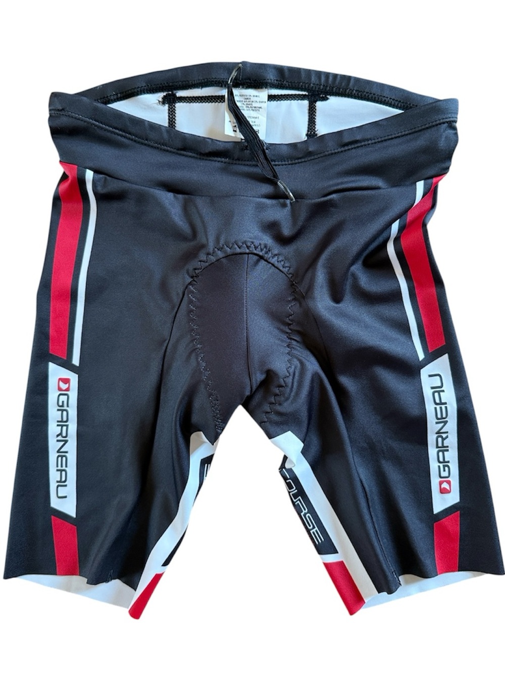 NWT WOMEN’S LOUIS GARNEAU TRI ELITE BLACK BIKE CYCLING COMPRESSION SHORTS SMALL